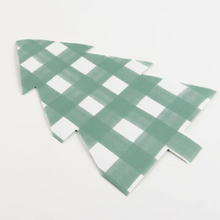 Load image into Gallery viewer, Green Gingham Tree Napkins