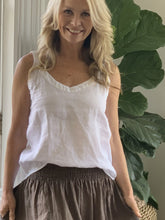 Load image into Gallery viewer, Tilly Linen Tank Top - White