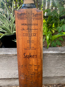 Vintage Don Bradman Sykes Cricket Bat