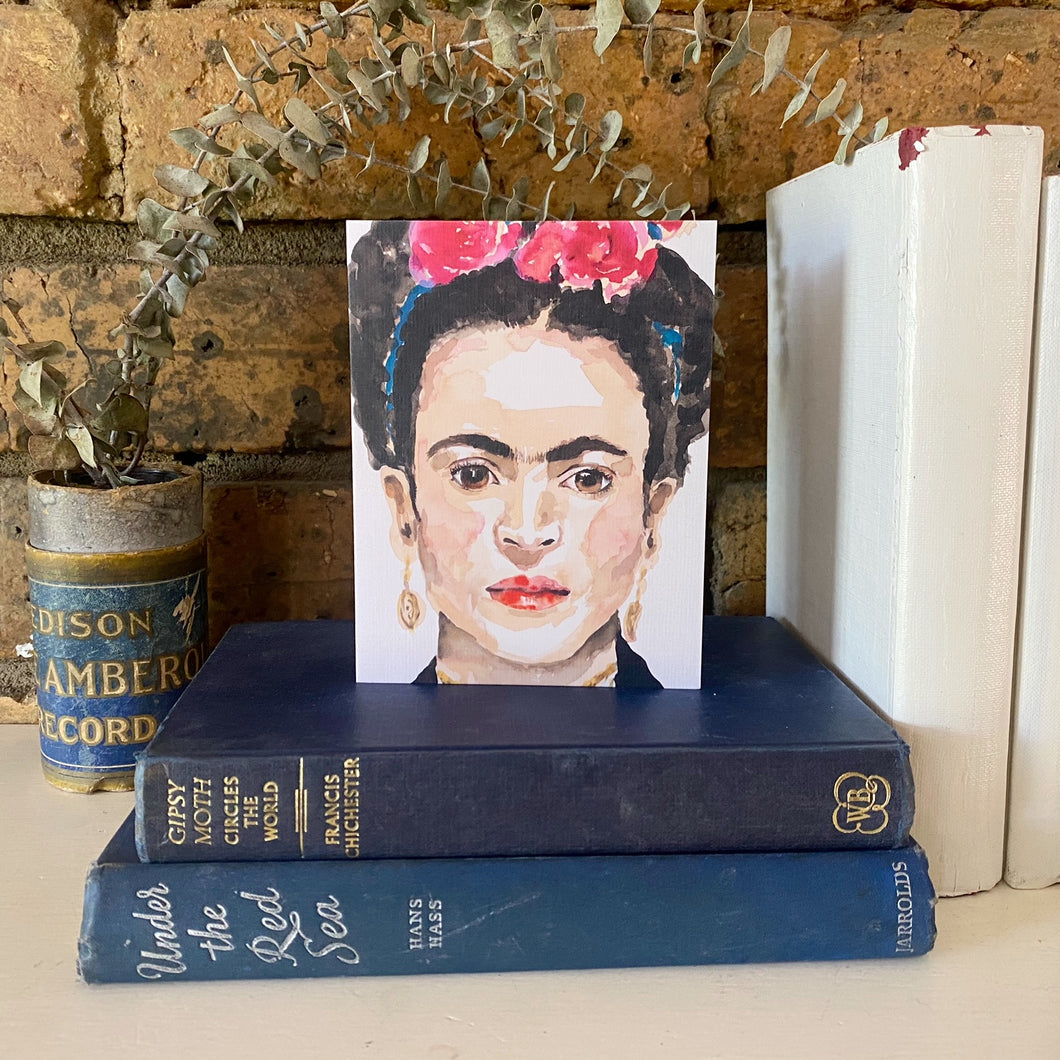 Frida Folded Linen Card