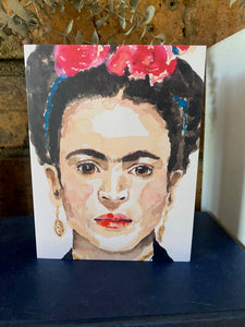 Frida Folded Linen Card