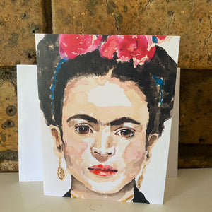 Frida Folded Linen Card