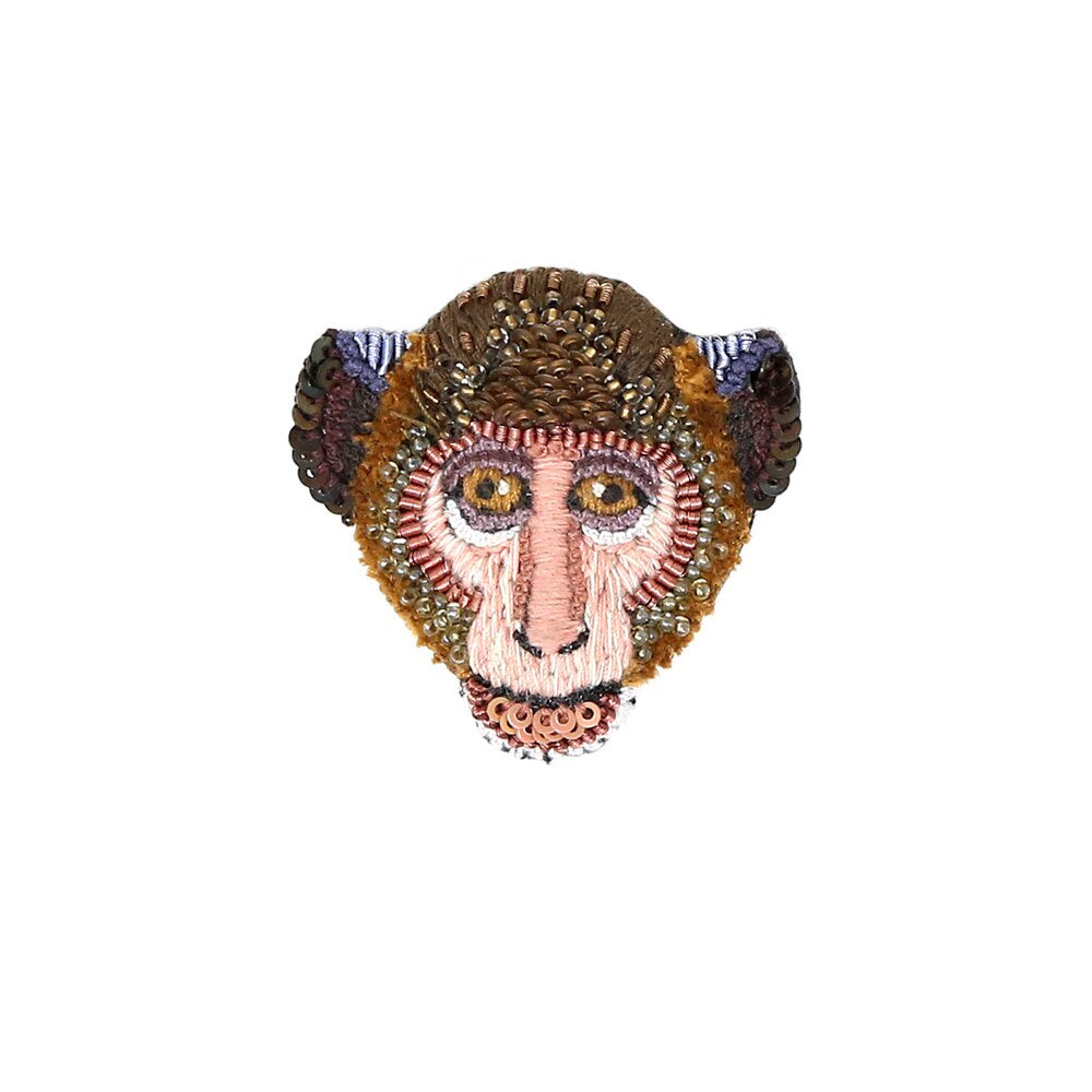 Rhesus Monkey Brooch