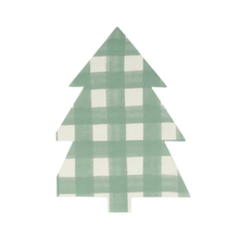 Load image into Gallery viewer, Green Gingham Tree Napkins
