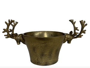 Reindeer Bowl - Raw Antique Gold - Large