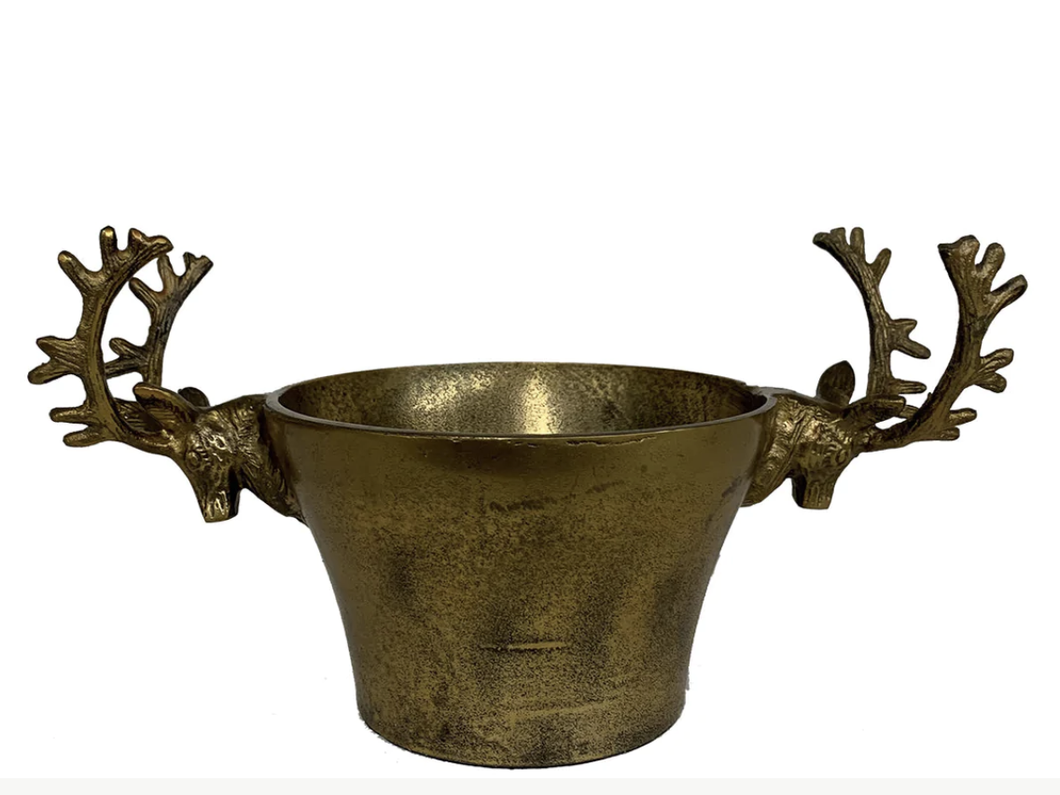 Reindeer Bowl - Raw Antique Gold - Small